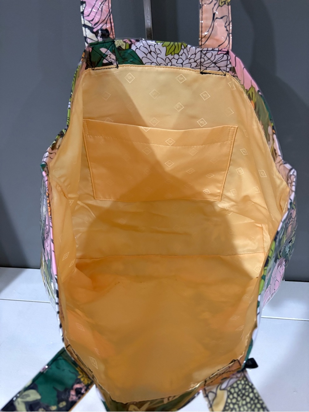 Vera Bradley Floral Tote in Pink, Yellow & Green - Picture 3 of 3